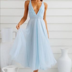 Summer Cinderella midi dress blue